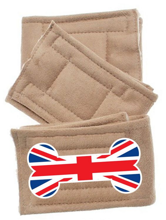 Peter Pads Tan 3 Pack 5 sizes with Design British Bone Flag